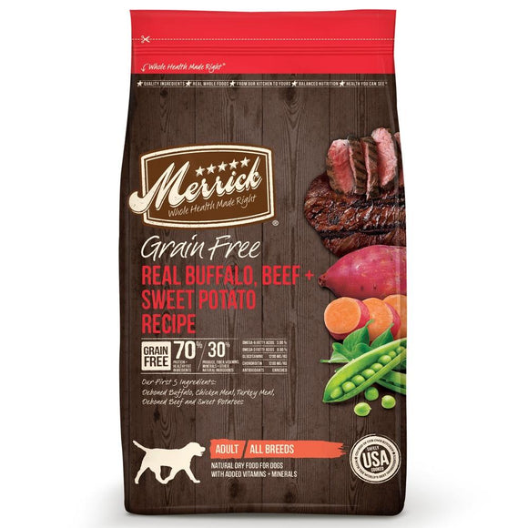 Merrick Grain Free Real Buffalo, Beef and Sweet Potato Dry Dog Food