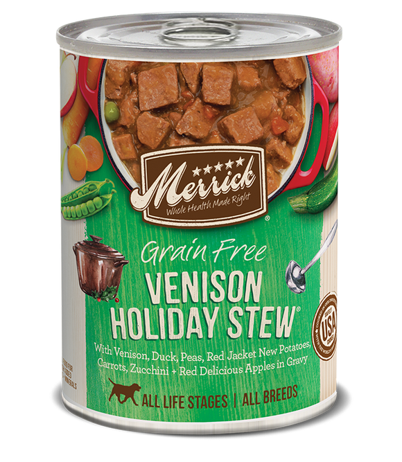 Merrick Grain Free Venison Holiday Stew Canned Dog Food