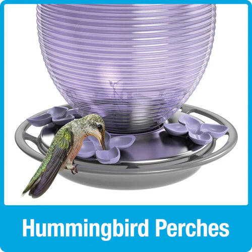 Nature's Way Bird Products Lilac Dreams Antique Glass Gravity Hummingbird Feeder