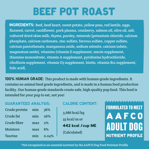 A Pup Above Beef Pot Roast Whole Food Cubies (2.5 oz)