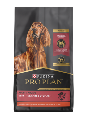 Purina Pro Plan Adult Sensitive Skin & Stomach Salmon & Rice Formula For Dogs (4 lbs)