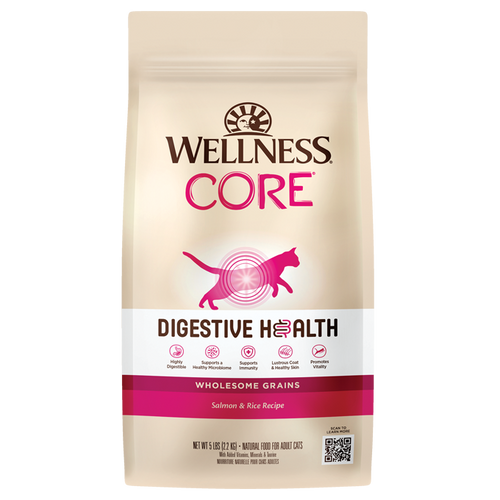 Wellness CORE® Digestive Health with Wholesome Grains Salmon & Rice Dry Cat Food