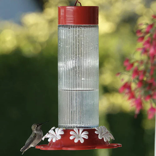 Nature's Way Bird Products Ribbed Rose Gravity Hummingbird Feeder