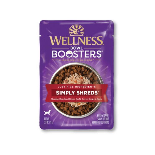 Wellness Bowl Bowl Boosters Simply Shreds Chicken, Beef & Carrots Wet Dog Food