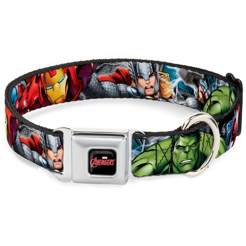 Buckle-Down Marvel Avengers Seatbelt Buckle Dog Collar