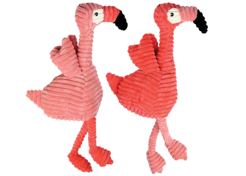 Multipet Corduroy Flamingos Dog Toy
